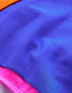 Bademode | Boden Santorini Bikinihose-Blau / Rosa Blockfarben