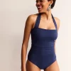 Bademode | Boden Santorini Neckholder-Badeanzug- Baltic