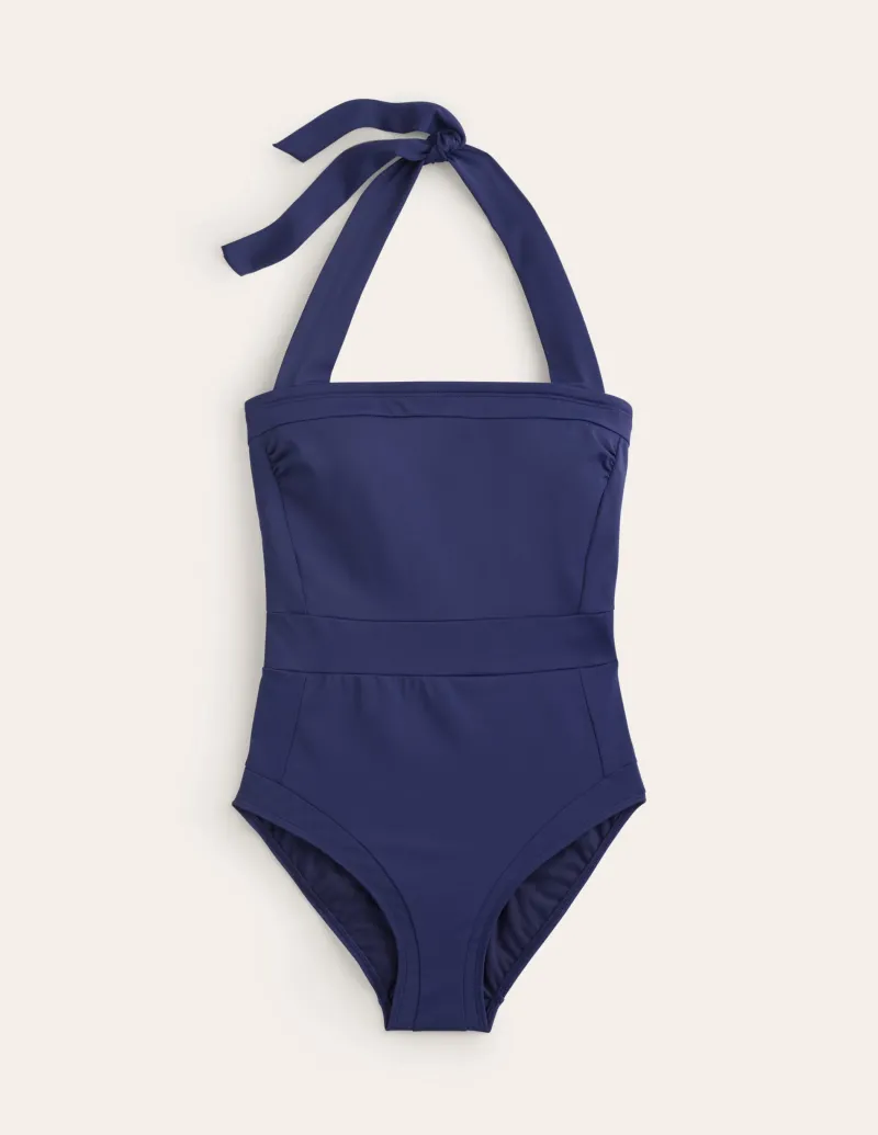 Bademode | Boden Santorini Neckholder-Badeanzug- Baltic