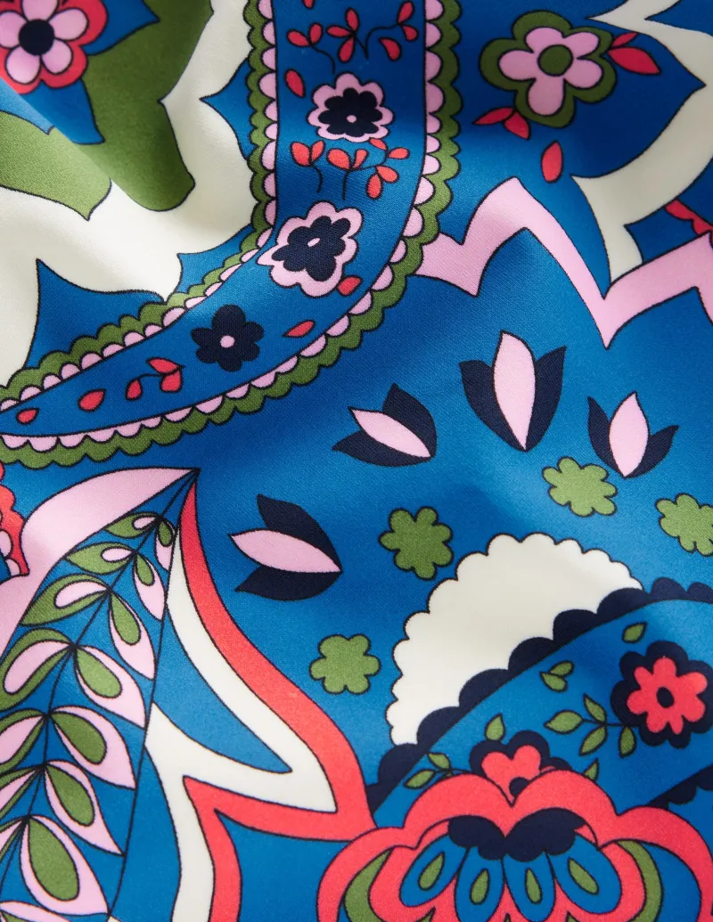 Bademode | Boden Santorini Tankini-Oberteil-Blau, Blätter Paisley Blau,BlätterPaisley