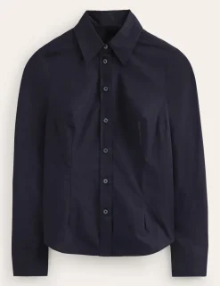 Oberteile | Hemden | Boden Saskia Stretch-Baumwollhemd-Aqua Marine Marl AquaMarineMarl