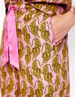 Nachtwäsche & Schlafanzüge | Boden Schlafanzughose aus Baumwollsatin-Rosetta-Pink und Amazonasgrün Rosetta-PinkundAmazonasgrün