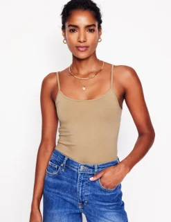 T-shirts & Tops | Oberteile | Boden Schlichtes Camisole-Oberteil- Creme-Karamellbraun