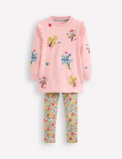 Hoodies & Kapuzenpullis | Leggings | Boden Set aus Sweat-Tunika und Leggings-Beerenrosa Blumenmuster BeerenrosaBlumenmuster