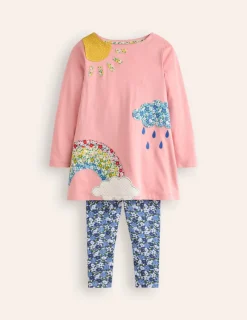 Oberteile & T-shirts | Tuniken | Boden Set aus Tunika und Leggings mit Applikationen-Vintage-Rosa Wetter Vintage-RosaWetter