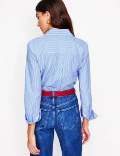 Oberteile | Hemden | Boden Sienna Baumwollhemd-Blau mit schmalen Streifen BlaumitschmalenStreifen