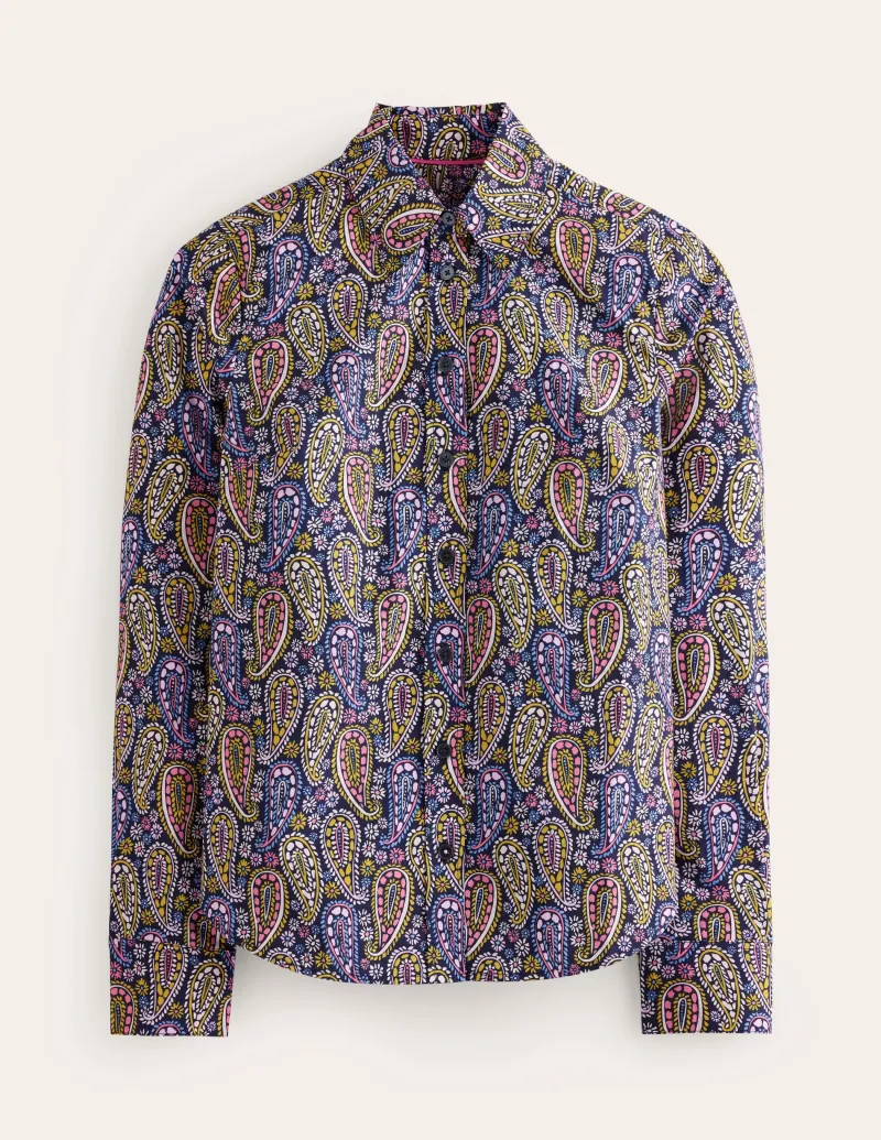 Oberteile | Hemden | Boden Sienna Baumwollhemd-Dämmerungsblau, Paisley-Muster Dämmerungsblau,Paisley-Muster
