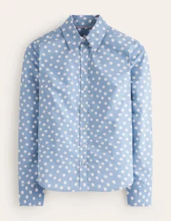 Oberteile | Hemden | Boden Sienna Baumwollhemd-Französisch-Blau, Abstrakte Punkte Französisch-Blau,AbstraktePunkte