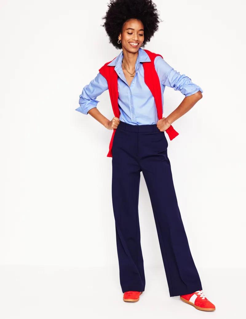 Oberteile | Hemden | Boden Sienna Baumwollhemd- Oxford-Blau