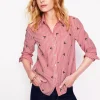 Oberteile | Hemden | Boden Sienna Hemd mit Stickerei-Stechpalme, Rot Gestreift Stechpalme,RotGestreift