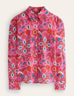 Oberteile | Hemden | Boden Sienna Seidenhemd-Rosa, Botanisch Welle Rosa,BotanischWelle
