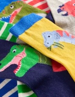 Socken & Unterwäsche | Boden Socken im 7er-Pack-Bunt, Dinosaurier Bunt,Dinosaurier