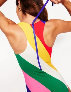 Bademode | Boden Sportlicher Badeanzug mit Reißverschluss hinten-Bunt, Regenbogendesign Bunt,Regenbogendesign