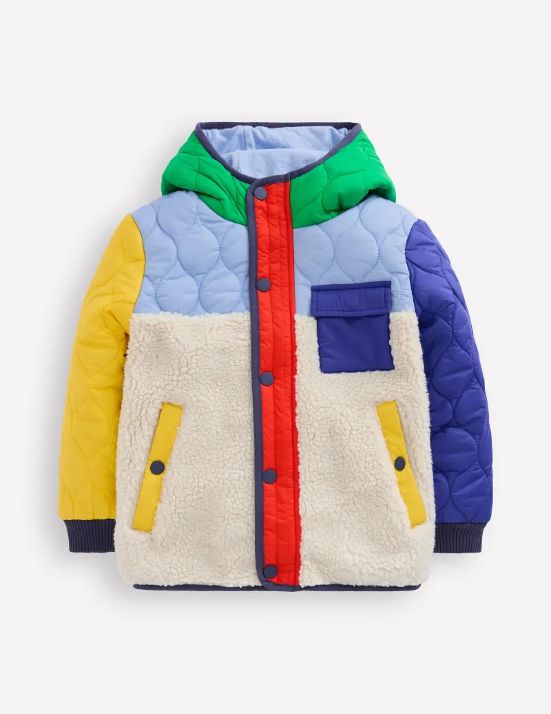 Mäntel & Jacken | Boden Steppjacke mit Teddyfell- BUNT