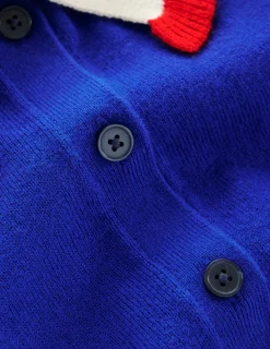 Pullover & Strickjacken | Boden Strickjacke aus Baumwollmischgewebe mit Rüschen-Leuchtendes Blau LeuchtendesBlau
