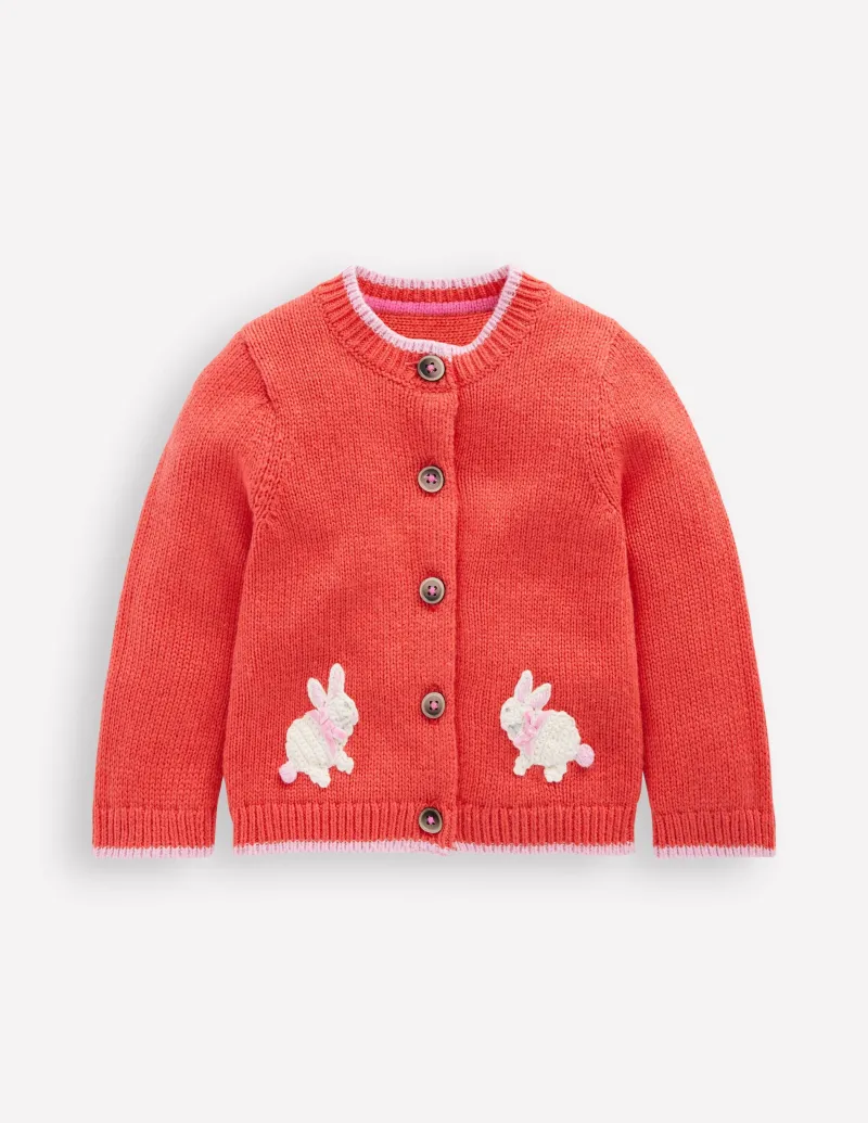 Pullover & Strickjacken | Boden Strickjacke mit lustigem Motiv-Marmeladenrot Hasen MarmeladenrotHasen