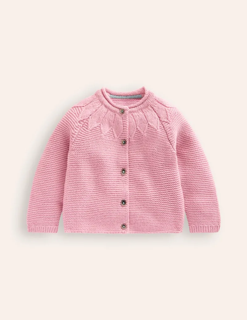 Pullover & Strickjacken | Boden Strickjacke mit Pointelle-Passe-Almond Sparkle AlmondSparkle