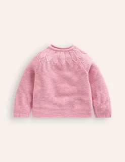 Pullover & Strickjacken | Boden Strickjacke mit Pointelle-Passe-Almond Sparkle AlmondSparkle