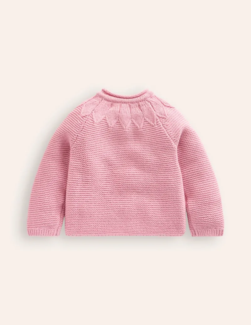 Pullover & Strickjacken | Boden Strickjacke mit Pointelle-Passe-Almond Sparkle AlmondSparkle