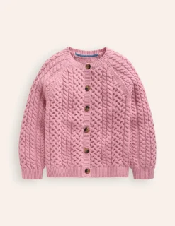 Pullover & Strickjacken | Boden Strickjacke mit Zopfmuster-Vintage Rosa VintageRosa