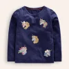 Oberteile & T-shirts | Boden Superstitch-Oberteil mit Puffärmeln-Steuerbordblau Einhörner SteuerbordblauEinhörner