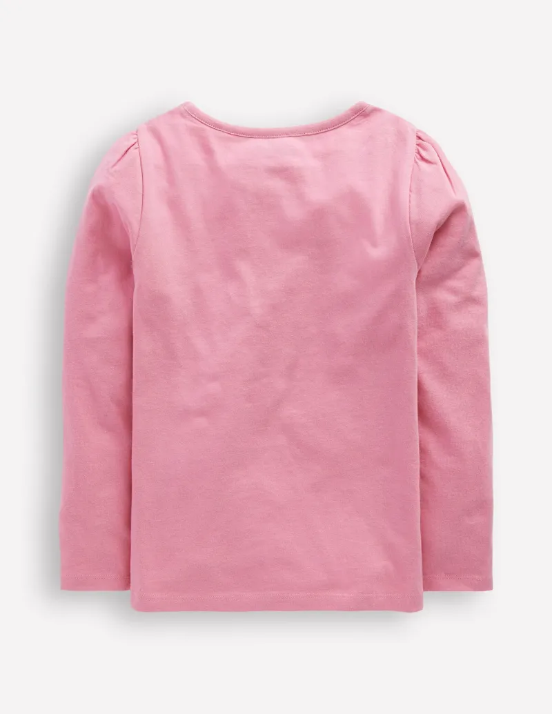 Oberteile & T-shirts | Boden Superstitch-Oberteil mit Puffärmeln-Kaugummirosa Hasen KaugummirosaHasen