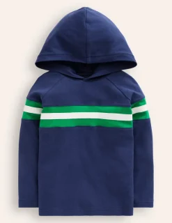 Sweatshirts & Fleeces | Oberteile & T-shirts | Boden Superweicher Raglan-Hoodie-College Marineblau Brust Streifen CollegeMarineblauBrustStreifen