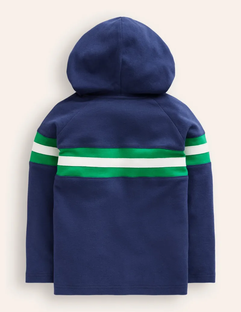 Sweatshirts & Fleeces | Oberteile & T-shirts | Boden Superweicher Raglan-Hoodie-College Marineblau Brust Streifen CollegeMarineblauBrustStreifen