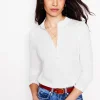 T-shirts & Tops | Oberteile | Boden Superweiches Henley-Oberteil mit Rüschen- Weiß