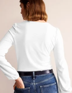 Oberteile | T-shirts & Tops | Boden Superweiches, langärmeliges Oberteil- Weiß