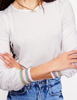T-shirts & Tops | Oberteile | Boden Superweiches Oberteil mit gesmokten Ärmelbündchen- Weiß