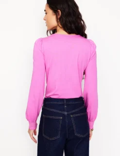 T-shirts & Tops | Oberteile | Boden Superweiches Oberteil mit gesmokten Ärmelbündchen-Erfreutes Rosa ErfreutesRosa