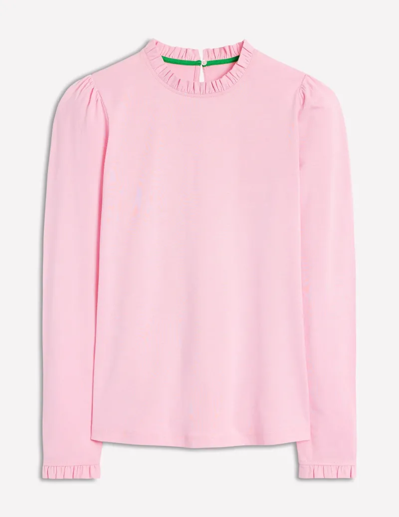 T-shirts & Tops | Oberteile | Boden Superweiches Oberteil mit Rüschendetail-Helles Lavendelblau HellesLavendelblau