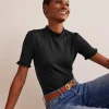 Nachtwäsche & Schlafanzüge | T-shirts & Tops | Boden Superweiches T-Shirt mit Rüschendetail- Schwarz