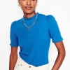 Nachtwäsche & Schlafanzüge | T-shirts & Tops | Boden Superweiches T-Shirt mit Rüschendetail- Galerie-Blau