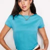 Oberteile | T-shirts & Tops | Boden Superweiches T-Shirt mit U-Boot-Ausschnitt-Blau Gras BlauGras