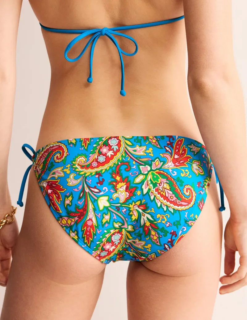 Bademode | Boden Symi Bikinihose zum Binden-Lebhaftes Blau, Paisley Azurblau LebhaftesBlau,PaisleyAzurblau