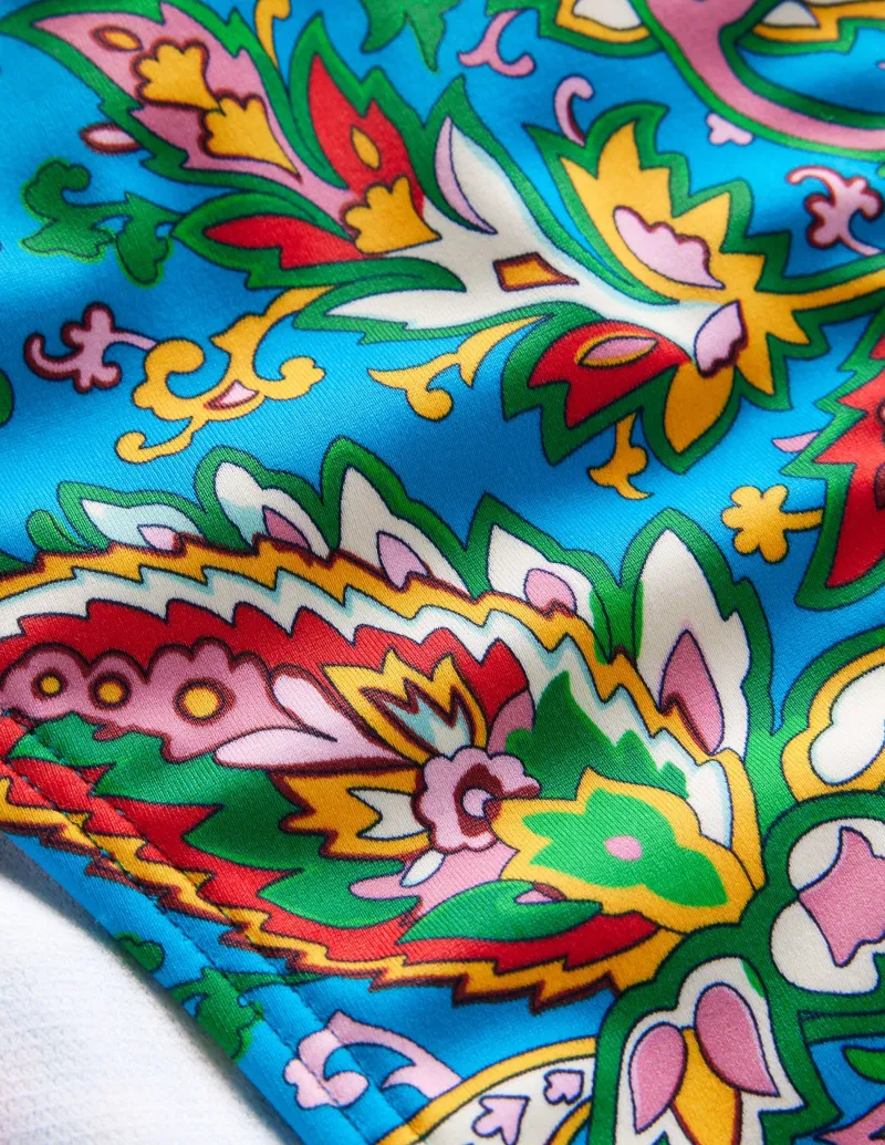 Bademode | Boden Symi Bikinihose zum Binden-Lebhaftes Blau, Paisley Azurblau LebhaftesBlau,PaisleyAzurblau