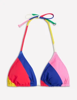 Bademode | Boden Symi Bikinioberteil zum Binden-Bunt, Regenbogendesign Bunt,Regenbogendesign