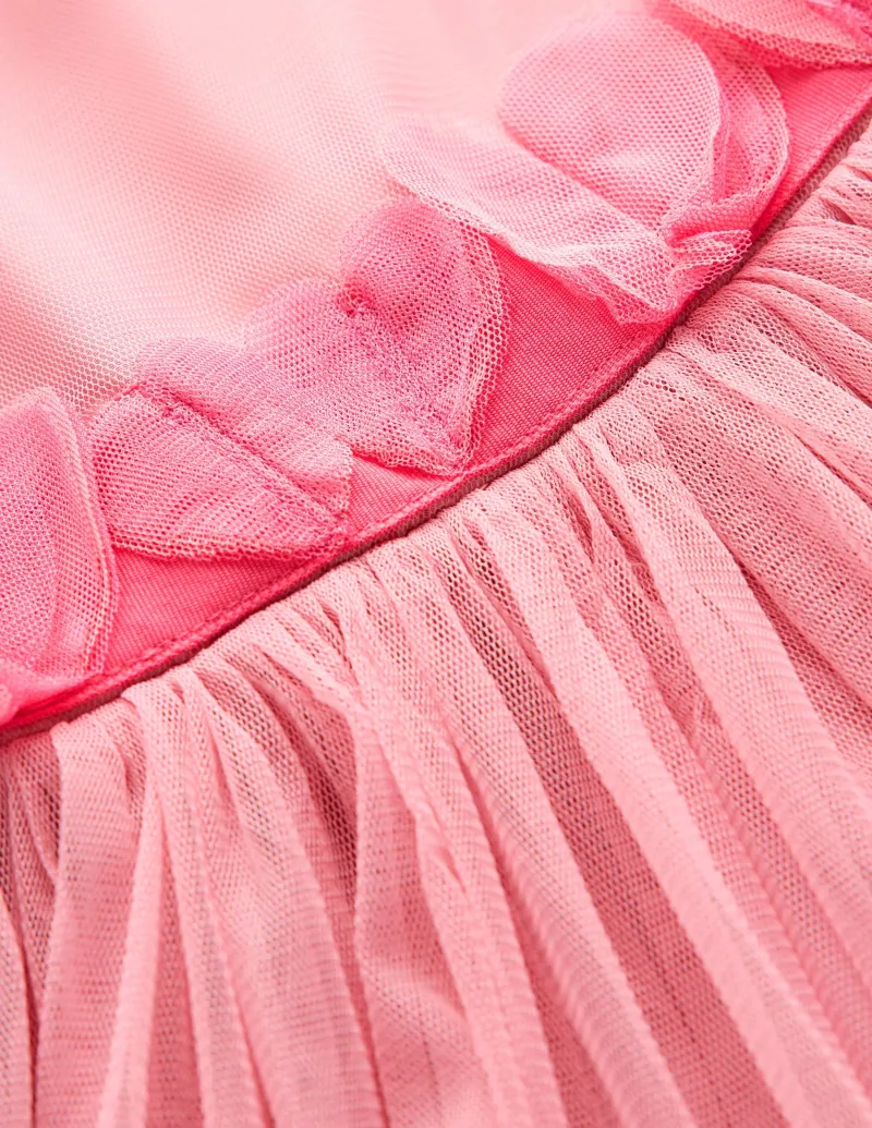 Kleider | Boden Tüllkleid mit Rüschensaum- Vintage-Rosa