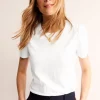 Nachtwäsche & Schlafanzüge | T-shirts & Tops | Boden T-Shirt aus Baumwolle mit Puffärmeln- Weiß