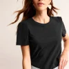 Nachtwäsche & Schlafanzüge | T-shirts & Tops | Boden T-Shirt aus Baumwolle mit Puffärmeln- Schwarz