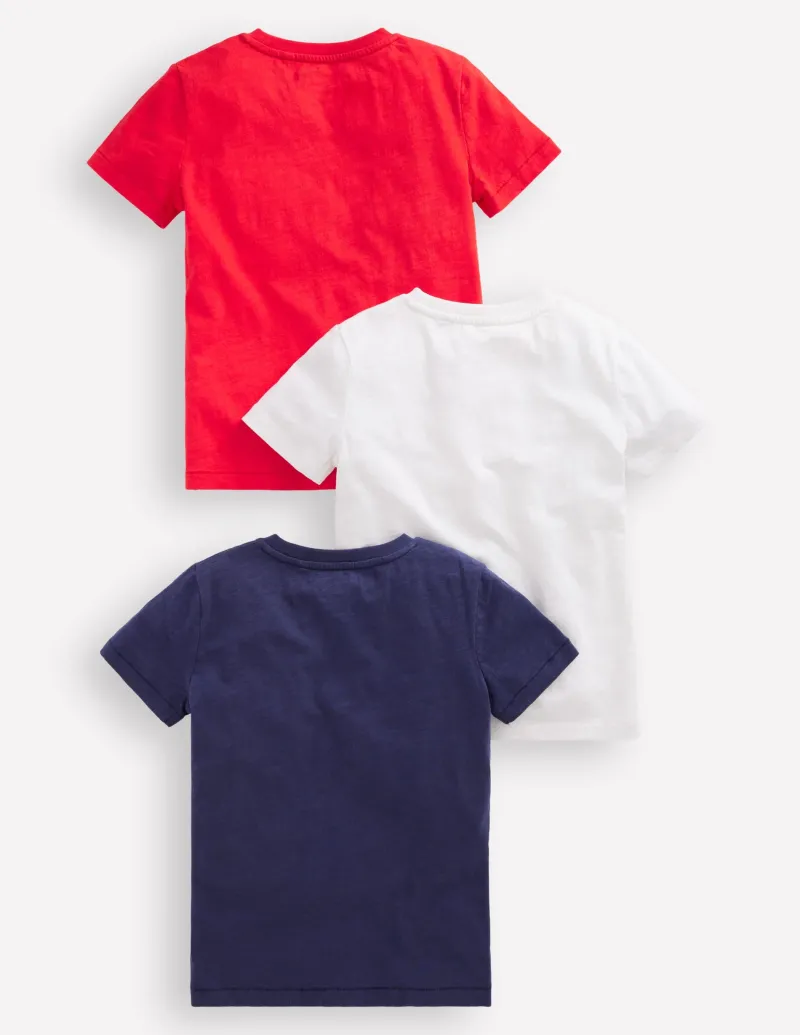 Oberteile & T-shirts | Boden T-Shirt aus Flammgarn im 3er-Pack-Klassisch Bunt Set KlassischBuntSet