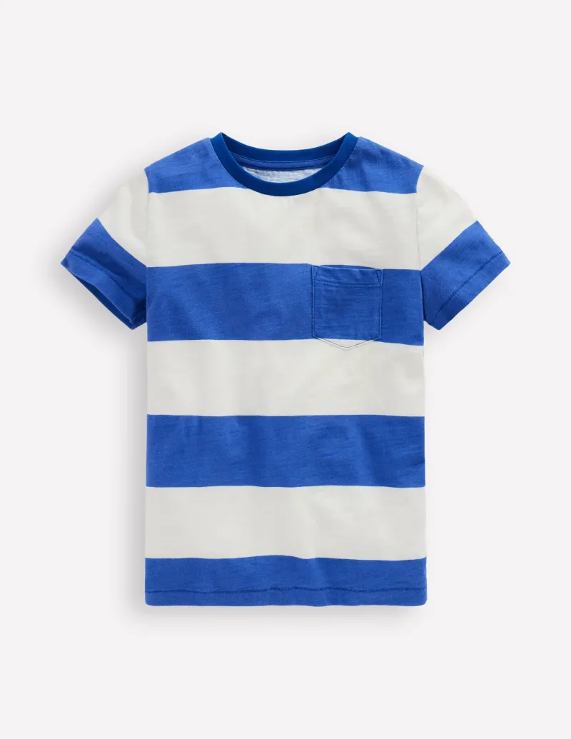 Oberteile & T-shirts | Boden T-Shirt für den Alltag-Leuchtendes Blau/Weiches Naturweiß Streifen LeuchtendesBlau/WeichesNaturweißStreifen
