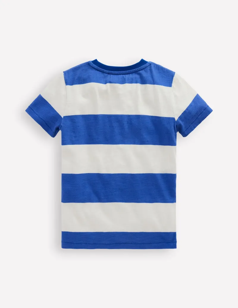 Oberteile & T-shirts | Boden T-Shirt für den Alltag-Leuchtendes Blau/Weiches Naturweiß Streifen LeuchtendesBlau/WeichesNaturweißStreifen
