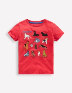 Oberteile & T-shirts | Boden T-Shirt mit Druck-Kirschtomaten-Rot Hunde Kirschtomaten-RotHunde