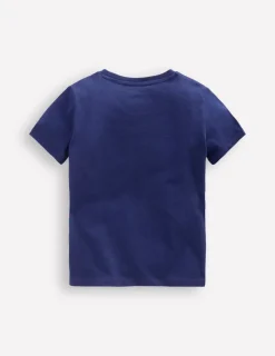 Oberteile & T-shirts | Boden T-Shirt mit Kreuzstich-Mittelalterliches Blau Hai MittelalterlichesBlauHai