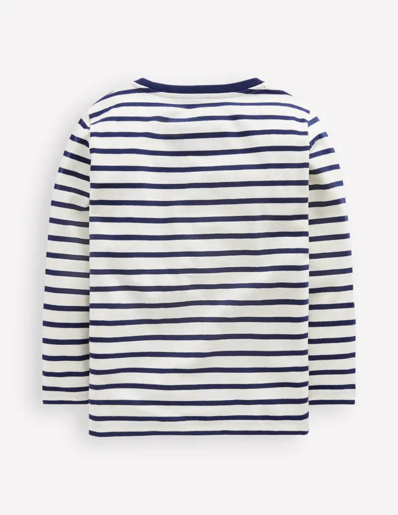 Oberteile & T-shirts | Boden T-Shirt mit originellem Taschenaufdruck-Steuerbordblau/Naturweiß Hund Steuerbordblau/NaturweißHund