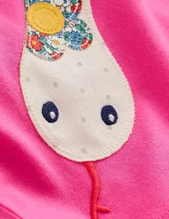 Oberteile & T-shirts | Boden T-Shirt mit Puffärmeln und Applikation-Rosa Mond-Neujahr Schlange RosaMond-NeujahrSchlange