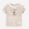 Oberteile & T-shirts | Boden T-Shirt mit Rüschenausschnitt- Kreiderosa